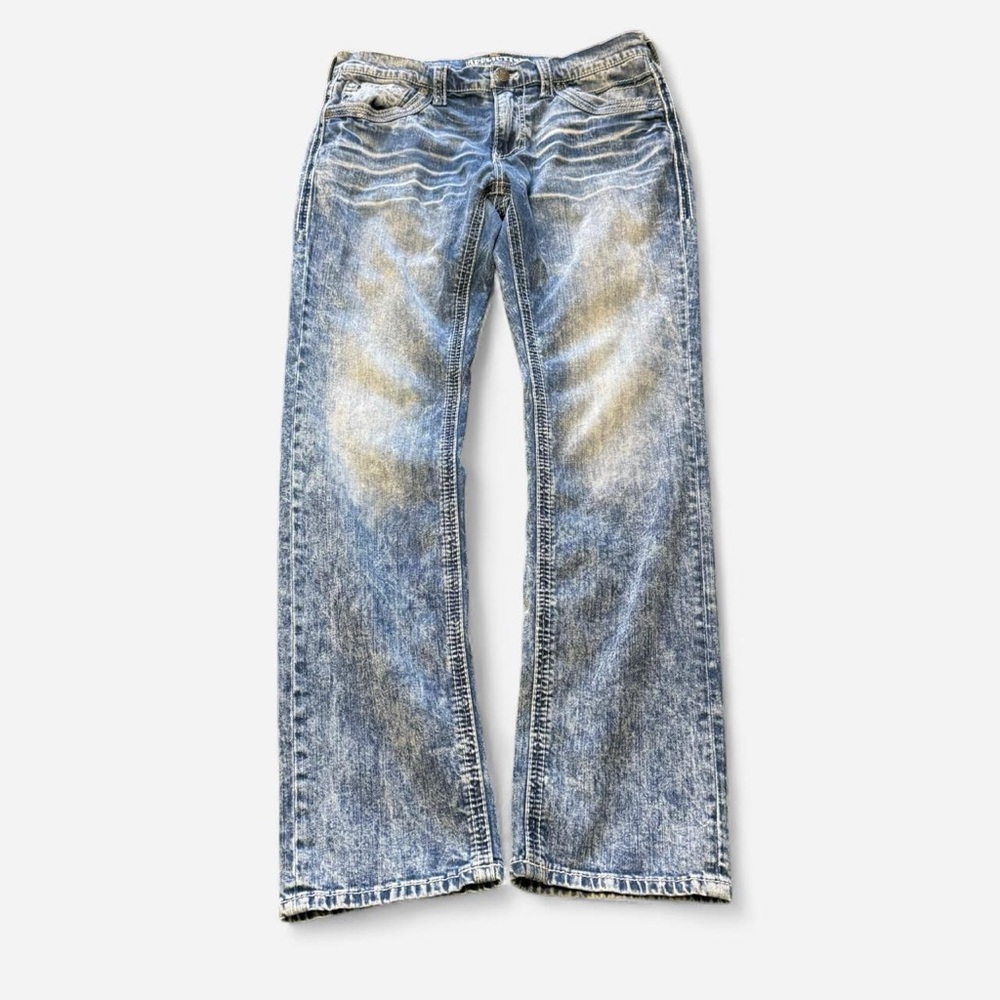 Super cool y2k vintage 2000s blue faded Affliction straight fit jeans!
